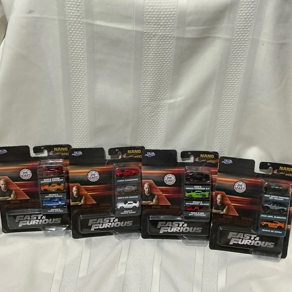 NIP 4 Packs JADA Nano Hollywood Rides Fast & Furious Die Cast Collectors Series - Picture 1 of 8